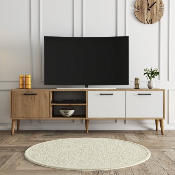 Banc TV Exxen 180 cm - Chêne/blanc Banc TV Exxen 180 cm - Chêne/blanc