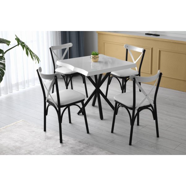 Safira matbord 80 cm - Vit Safira matbord 80 cm - Vit