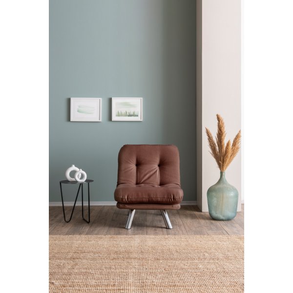Fauteuil lit Misa - Marron clair Fauteuil lit Misa - Marron clair