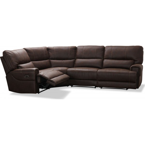 Canapé d'angle électrique Las Vegas G - Marron foncé Canapé d'angle électrique Las Vegas G - Marron foncé