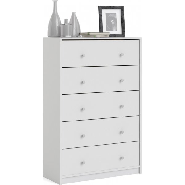 May vit byrå med 5 lådor May vit byrå med 5 lådor