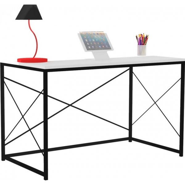 Bureau 121x60 cm - Blanc/noir Bureau 121x60 cm - Blanc/noir