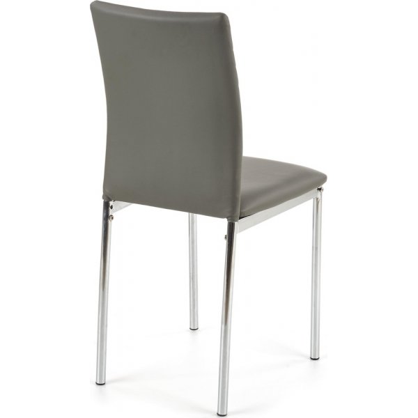 Chaise Penny - Gris/chrome