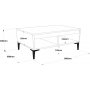 Aristo soffbord 90 x 60 cm - Felt/antracit