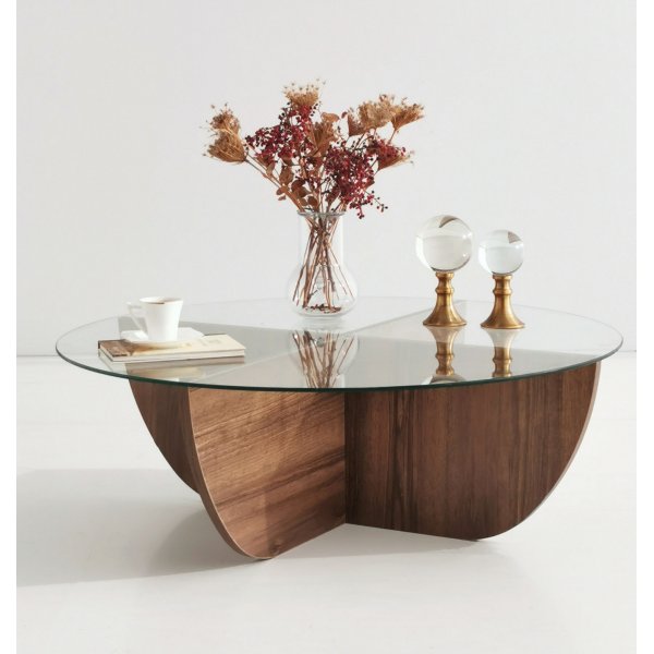 Lily salontafel Ø90 cm - Walnoot Lily salontafel Ø90 cm - Walnoot