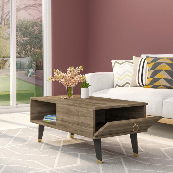 Table basse Delux 90 x 45 cm - Noyer