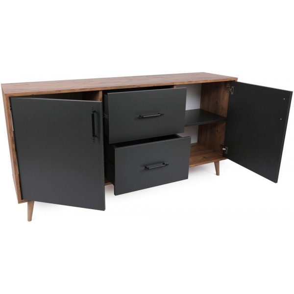 Cordoba dressoir - Walnoot/antraciet