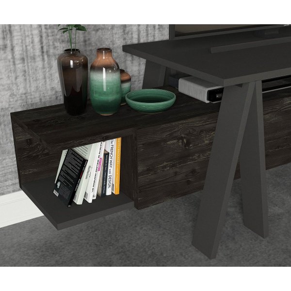 Aspero TV-bänk - Svart/antracit Aspero TV-bänk - Svart/antracit