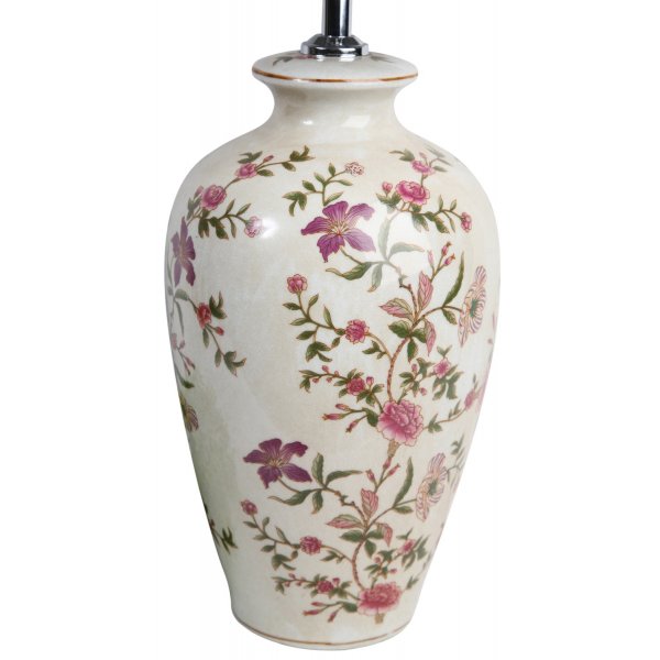 Kina lampfot H30 cm - Rosa dekor