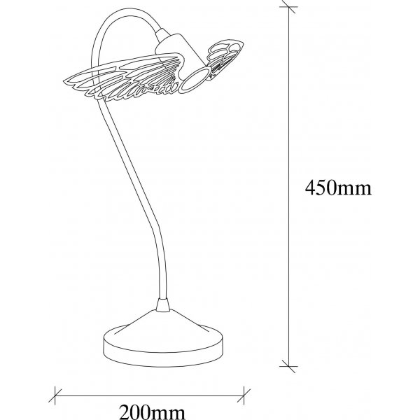 Angel bordslampa - Svart/guld