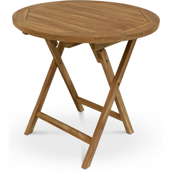 Grunnebo vikbart runt matbord 80 cm - Teak