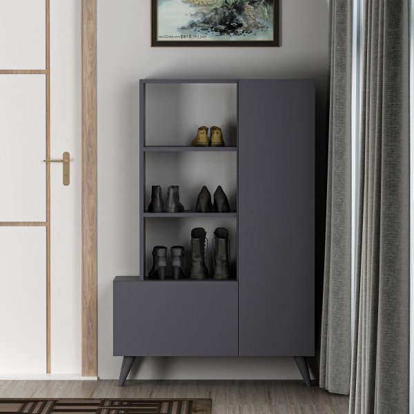 Meuble à chaussures Agostina - Anthracite Meuble à chaussures Agostina - Anthracite