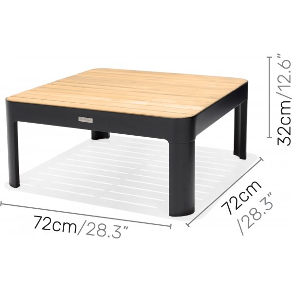 Portals lounge groep 1 - Zwart/teak