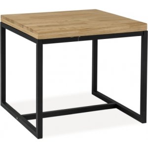 Table basse Maleah 60 x 60 cm - Placage chne/noir