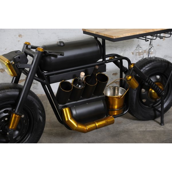Vector biker motorcykel barbord/bardisk - Svart/guldig Vector biker motorcykel barbord/bardisk - Svart/guldig