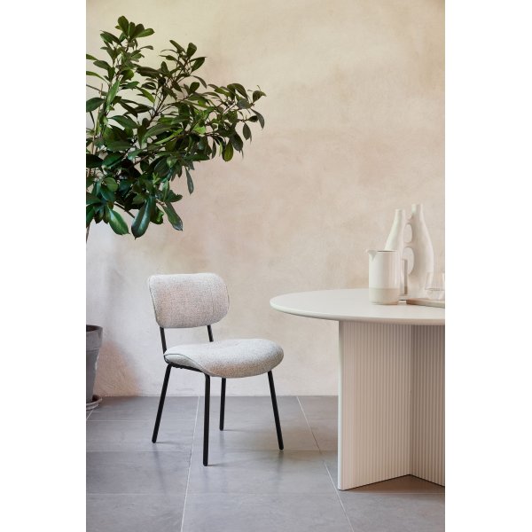 Chaise de salle  manger Bison - Blanc cass