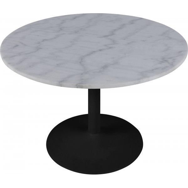 Tarifa matbord Ø110 cm - Vit marmor/svart Tarifa matbord Ø110 cm - Vit marmor/svart