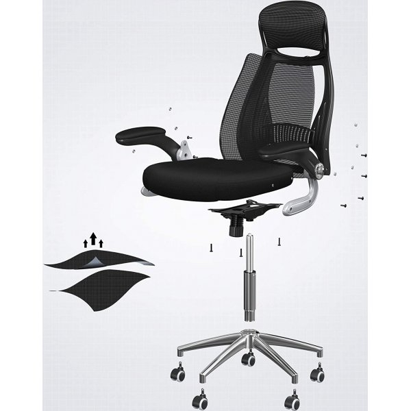 Chaise de bureau Agadir - Noir