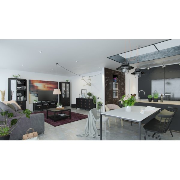 Vitrinekast Madrid - Zwart