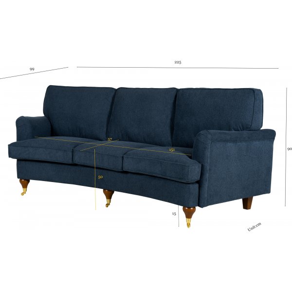 Soffa Howard Watford Deluxe - Svngd howard soffa 225 cm + Flckborttagare fr mbler