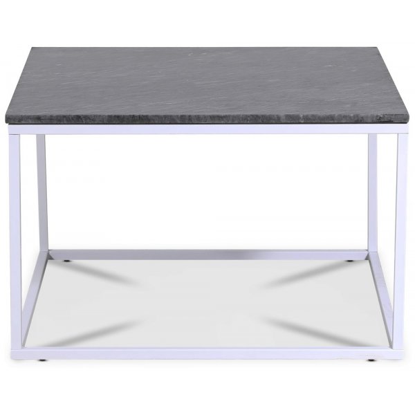 Accent soffbord 75 - Grå marmor / Vit Accent soffbord 75 - Grå marmor / Vit