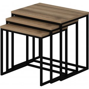 Evia tafel 45/50/55 x 36/38/40 cm - Walnoot