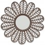 Miroir rond marron paon 90 cm