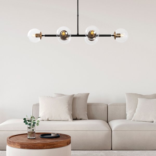 Fasett taklampa 10495 - Svart/antik Fasett taklampa 10495 - Svart/antik