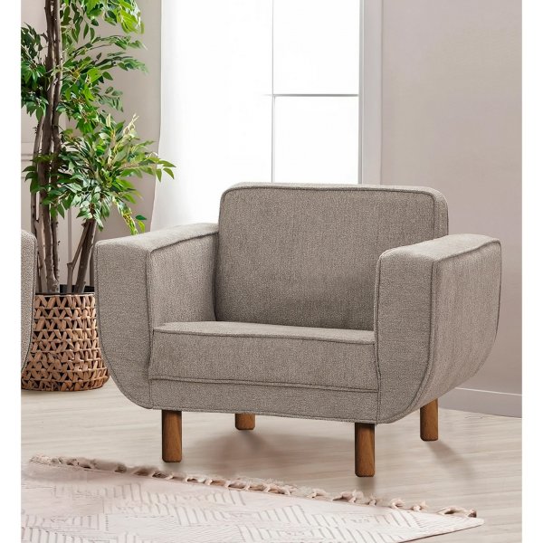Fauteuil Berjer - Gris/noyer Fauteuil Berjer - Gris/noyer
