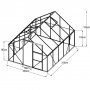 Kas Walk-in - 7,8 m - zwart +