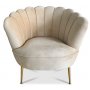 Snckan ftlj - Beige sammet / Mssing