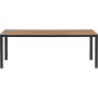 Matgrupp: 6 stolar och matbord 205 x 90 cm svart/natur - Copacabana