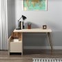 Bureau Suave 125,2 x 60 cm - Noyer clair/beige