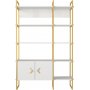 Santana boekenkast - Wit/goud