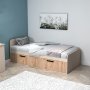 Newra enkelsng 190 x 90 cm - Furu/beige