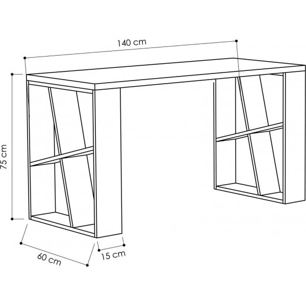 Honey skrivbord 140x60 cm - Vit Honey skrivbord 140x60 cm - Vit