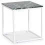 Accent soffbord 50 - Grn marmor / Vit