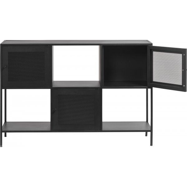 Buffet Billy en mtal noir avec 3 portes