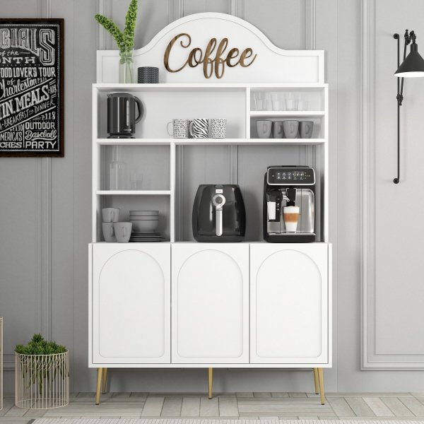 Lyon kksskp 120 cm - Vit/guld