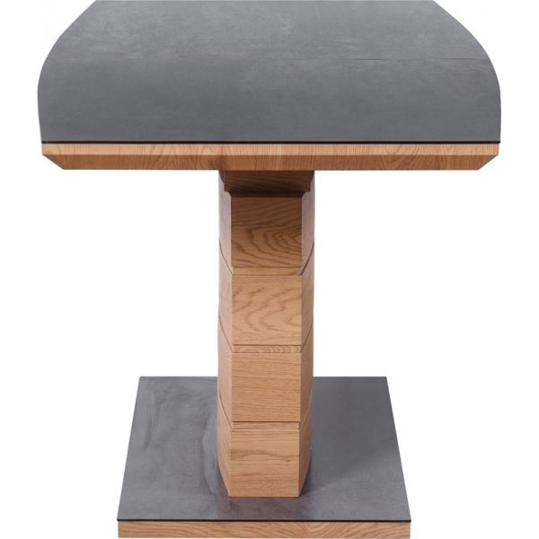 Table  manger Viggen 140-180 cm - Gris fonc/chne