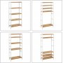 Japonica hylla 60 x 130 cm - Vit/bambu