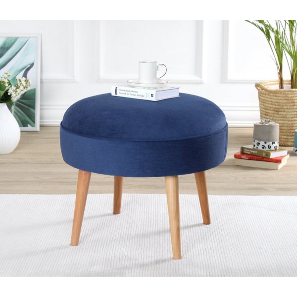 Pouf Romley - Bleu foncé Pouf Romley - Bleu foncé