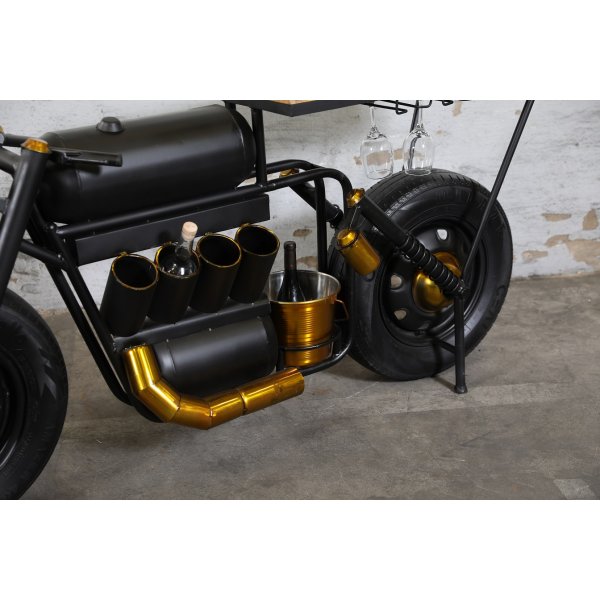 Vector biker motorcykel barbord/bardisk - Svart/guldig Vector biker motorcykel barbord/bardisk - Svart/guldig