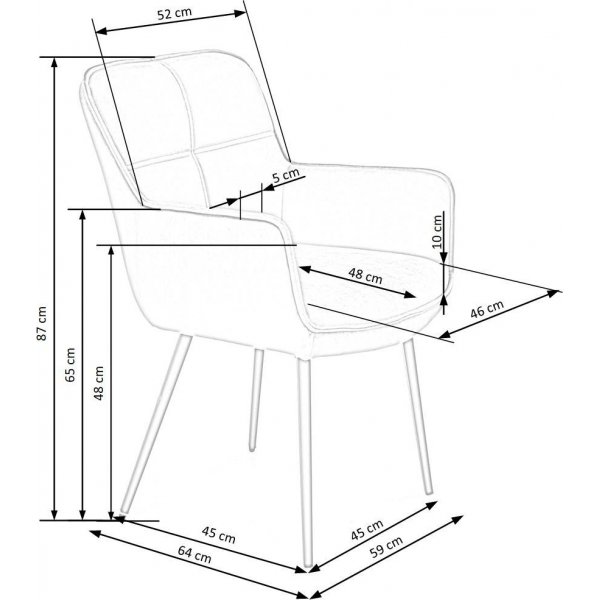 Fauteuil Cadeira 463 - Gris Fauteuil Cadeira 463 - Gris