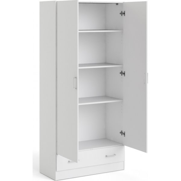 Garderob vit 80 cm bred med 170,5 cm hög Garderob vit 80 cm bred med 170,5 cm hög