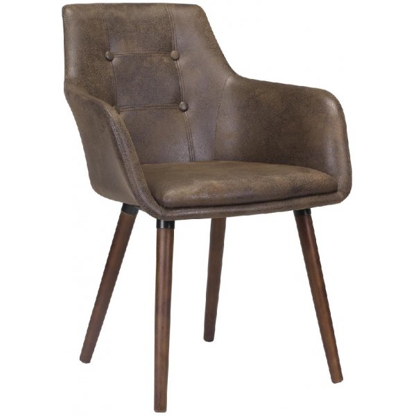 Mesquite karmstol - Brun vintage lder PU
