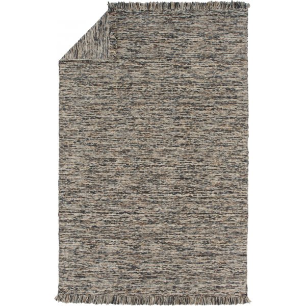 Tapis en laine tissé à plat Dante - Gris/noir Tapis en laine tissé à plat Dante - Gris/noir