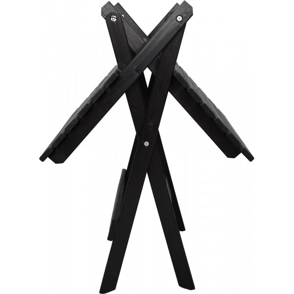 Table de groupe d'extrieur Wilma 65 x 65 cm avec 2 chaises Visby - Noir