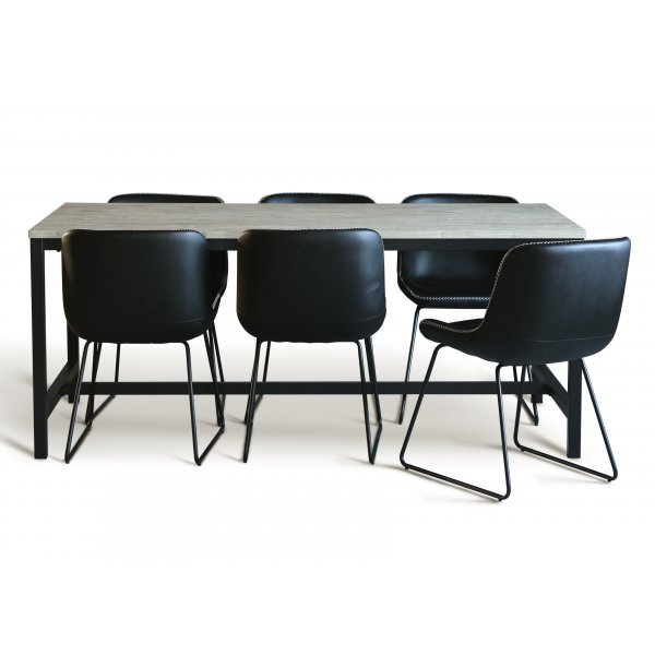 Table à manger Texas blanchie à la chaux 200 x 100 cm Table à manger Texas blanchie à la chaux 200 x 100 cm