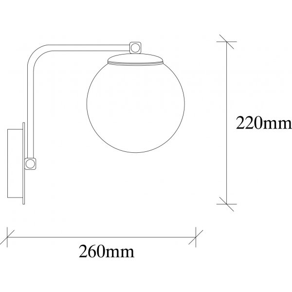 Daisy wandlamp 146-A - Goud